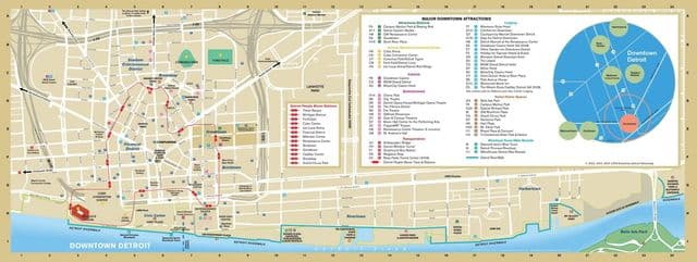 デトロイト観光マップ