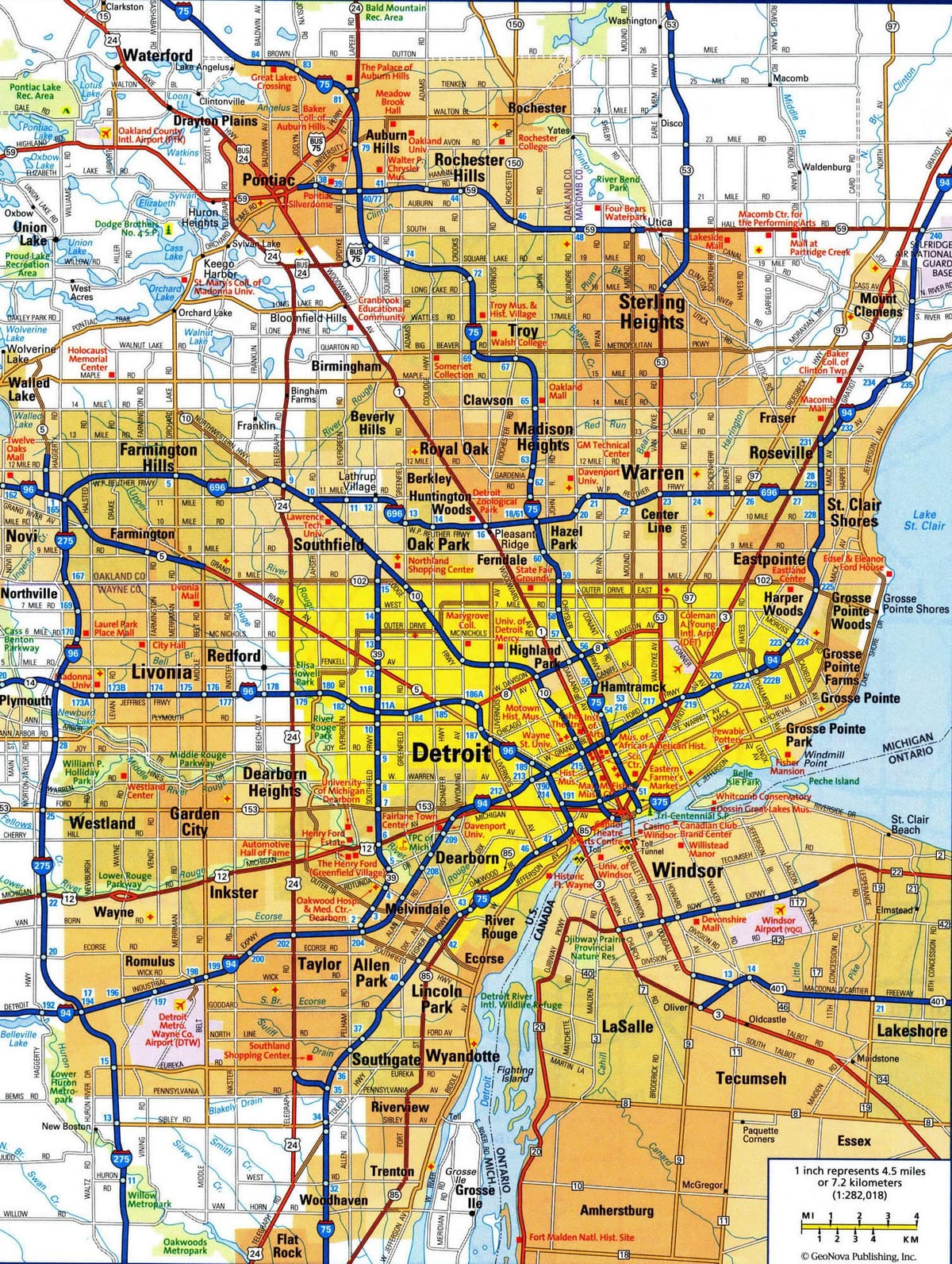 デトロイト市街地図