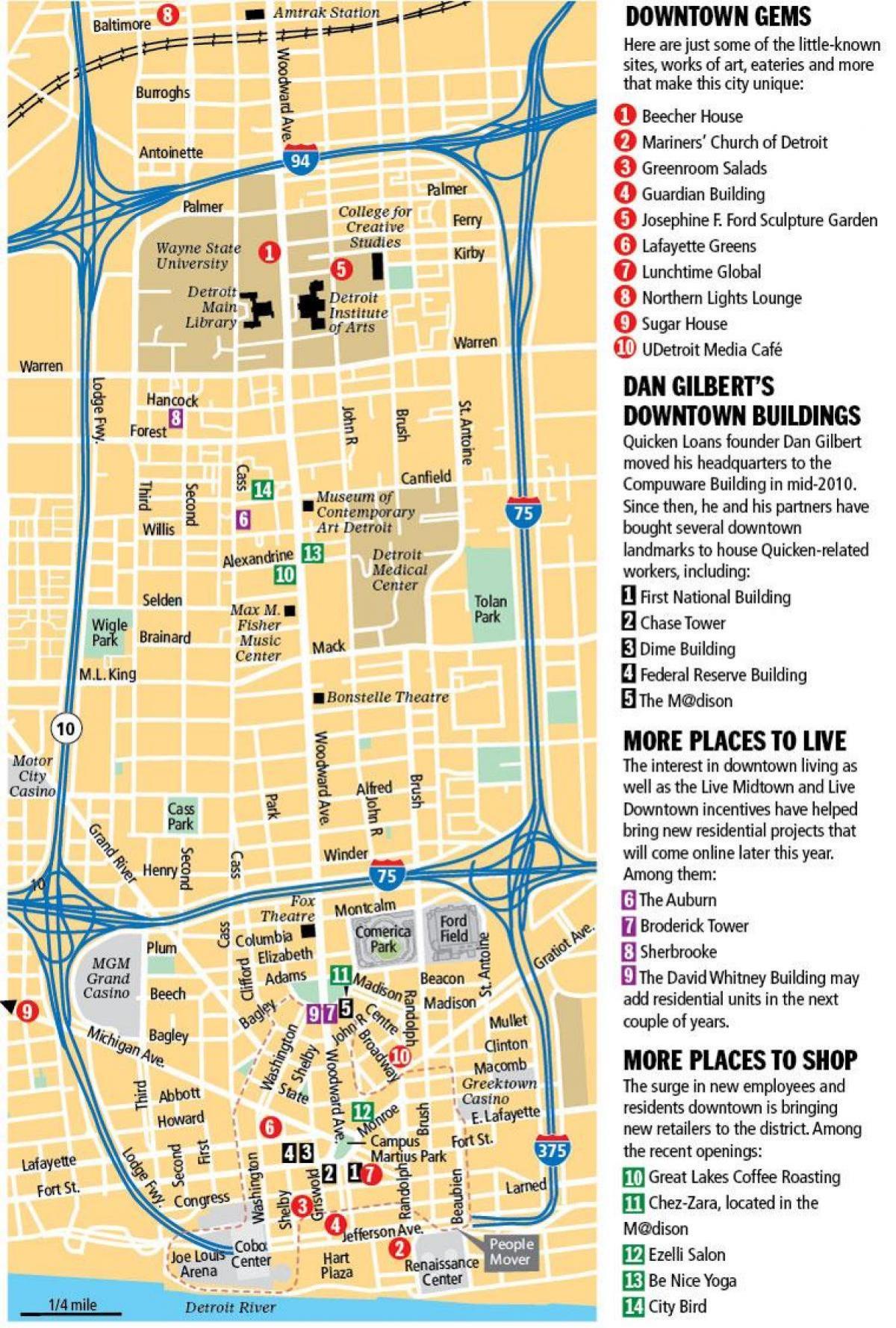デトロイト観光マップ